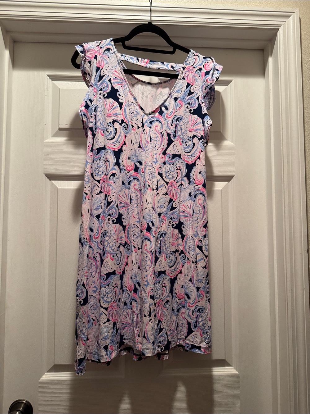 Lilly PulitzerSleeveless Navy Paisley Print Women’s Dress -size M - Picture 2 of 2